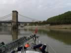 Arrival at LYON CROIX ROUSSE, the first of the 15 bridges before reaching the confluence with the river RHONE at LYON LA MULATIERE